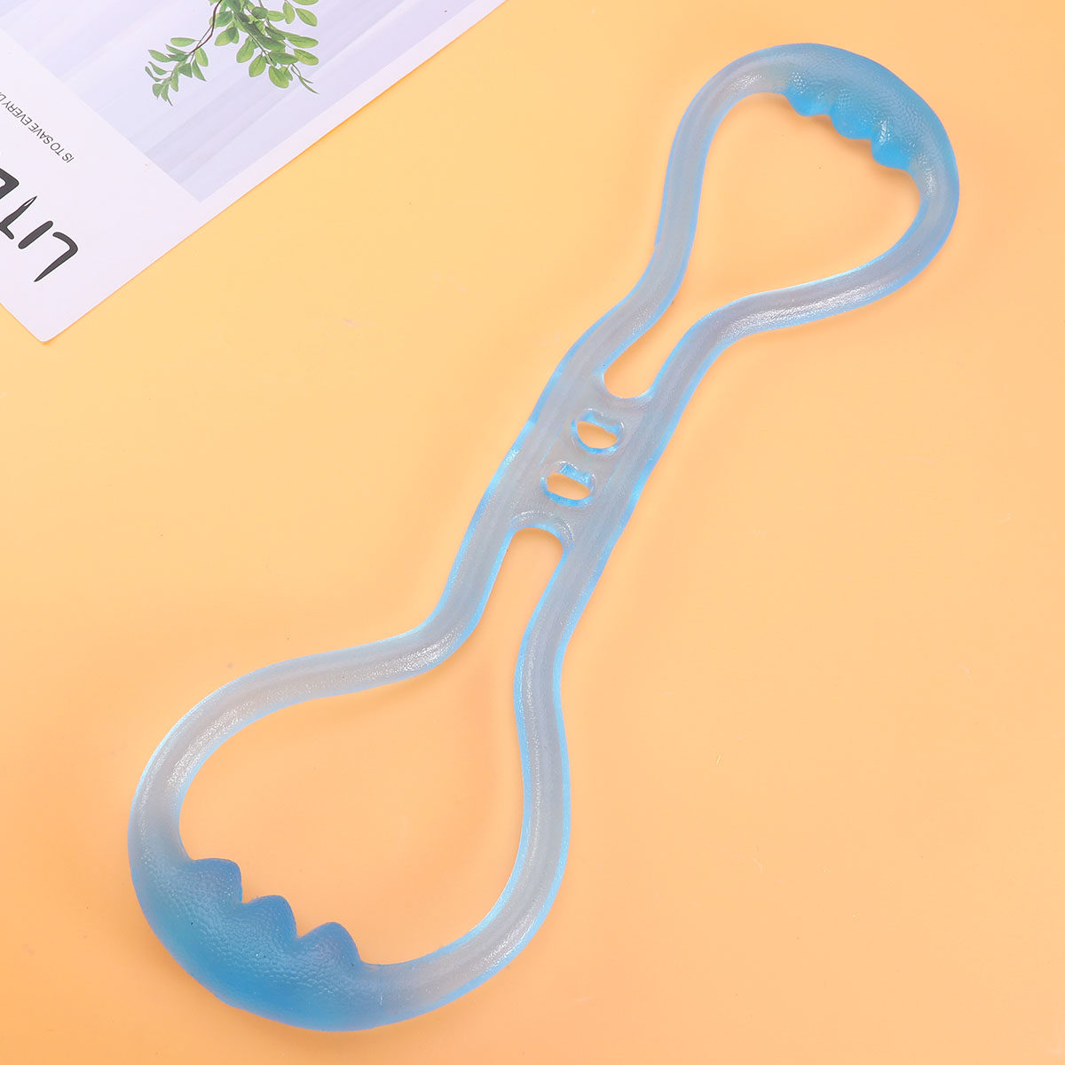 Blauwe figuur 8 siliconen yoga - Yoga Fitness Resistance Band recensie en prijs