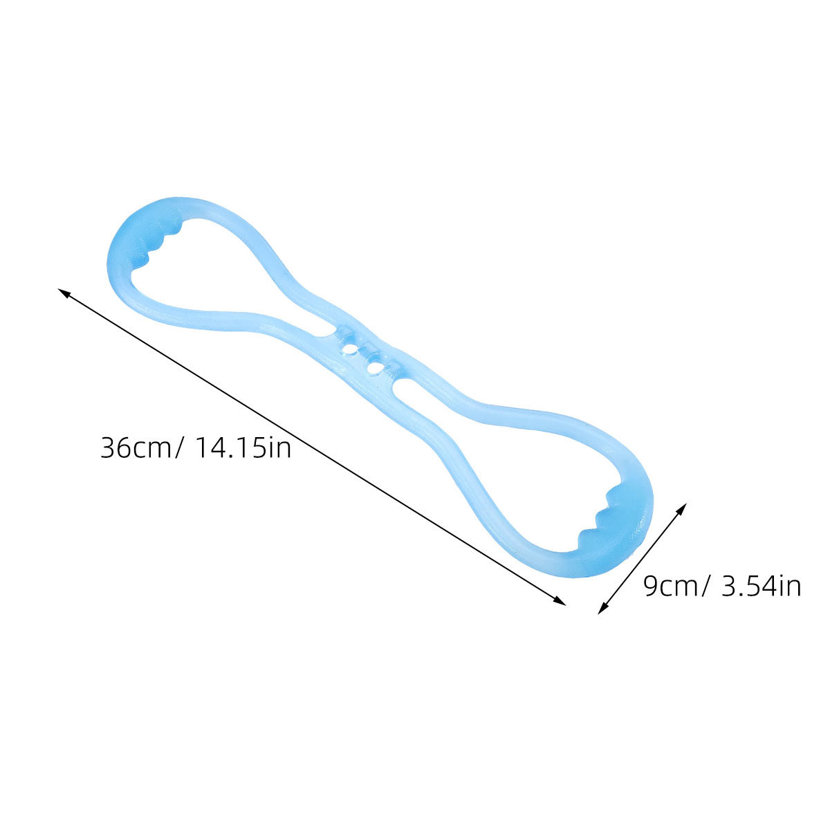 Blauwe figuur 8 siliconen yoga - Yoga Fitness Resistance Band recensie en prijs